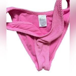 Wild Fable Hot Pink Ribbed Bikini Bottom Small